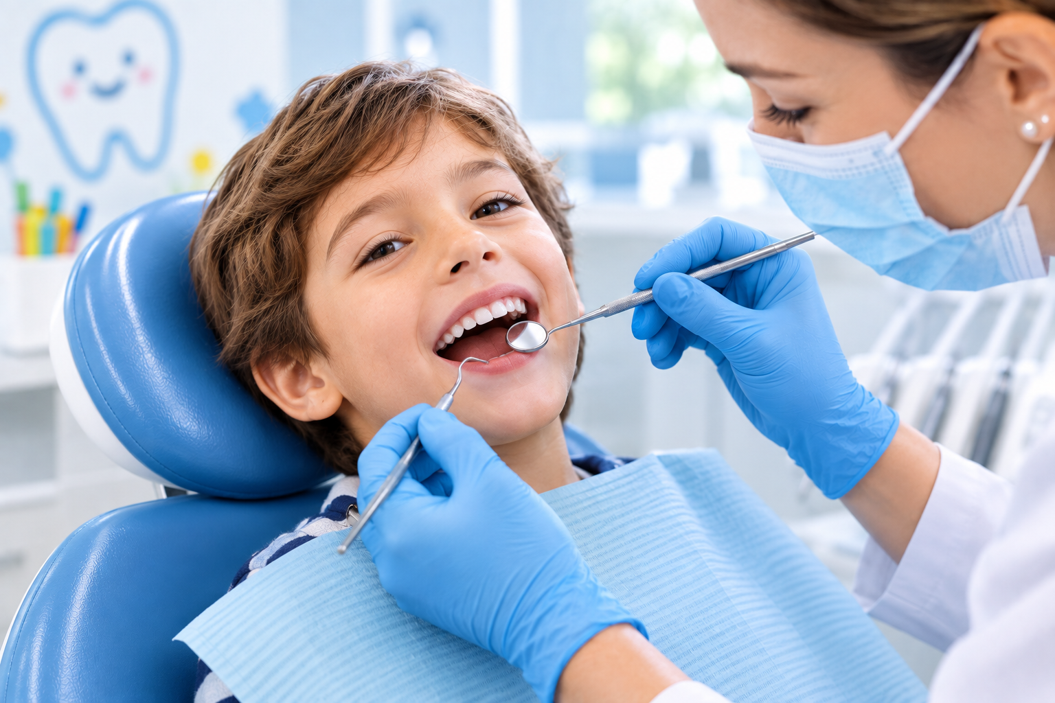 Odontopediatría para niños en un ambiente amigable